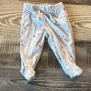 GAP Light Blue footed Baby Pants with Star Design